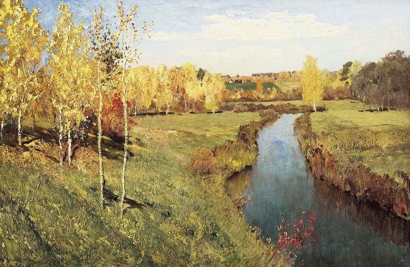 Isaac Levitan Golden Autumn Spain oil painting art